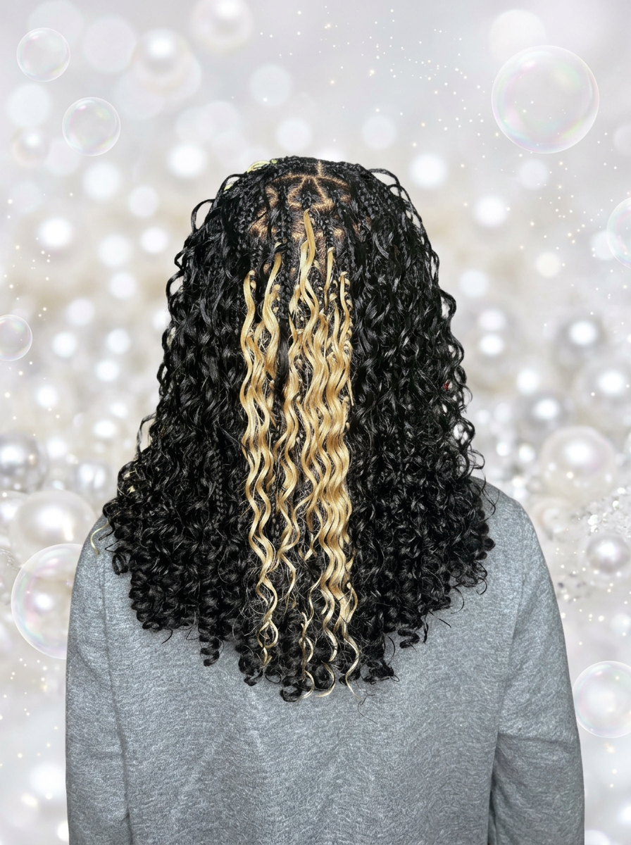 Jumbo bohemian braids by Rozii Hair Braiding